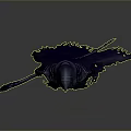 Hooded Dark Fantasy Character In Purple Cloak With Spiked Armor And Scythe