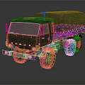Green KAMAZ Truck With Canvas Covered Cargo Bed And Off Road Tires