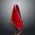 Premium Red Towel With Elegant Gold Trim For Home Bathroom And Kitchen