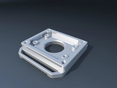 Square Metal Wash Basin Base Frame With Mounting Holes And Smooth Surface 3d model