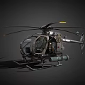 U.S. Army Military Helicopter With Detailed Interior Seats Ropes And Machine Gun