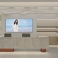 Modern Shopping Mall Store Interior With Bright Space White Walls Recessed Lighting And Display Racks