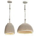 Rattan Dome Shaped Pendant Lights With Warm Glowing Interior And Handwoven Design