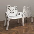 Cute Cartoon Shaped Children's Chairs With Orange Yellow Design And Smooth Plastic Material