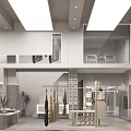 Elegant Modern Clothing Store Exterior With Glass Windows Mannequins And Lighting
