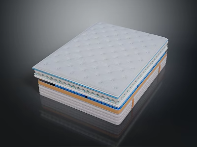 High Quality Supportive Mattress With Layered Structure And Soft Foam Support Layers 3d model