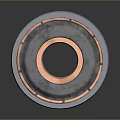 Durable Circular Household Metal Item With Copper Inner Ring And Silver Outer Structure