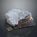 Natural Wood and Stone Material with Rough Gray Surface and Unique Natural Texture