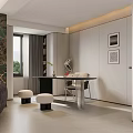 Modern Minimalist Open Plan Living And Dining Interior With Elegant Integrated Kitchen Design