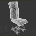Modern Gray Single Chair With Ergonomic Backrest And Metal Base Design