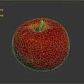 Fresh Shiny Red Apple on Gray Background with Reflective Surface
