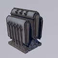 Robust Gray Industrial Equipment With Metal Mechanical Components And Heat Sinks