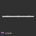 White Structural Component With Long Strip And Ring Shaped Decorations