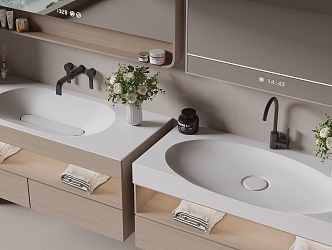 Wash basin, table basin, bathroom cabinet, integrated basin, wash basin 3d model