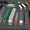 Different Types Of Commercial Trucks Showcasing Various Colors And Designs