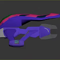 Futuristic Colorful Cosmic Aerospace Spaceship Design with 3D Model and Vibrant Structural Elements