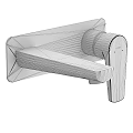 Modern Wall Mounted Faucet with Chrome Finish and Smooth Surface Design