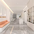 Modern Minimalist Beauty Hair Salon Storefront Design With Soft Ambient Lighting And Glass Entrance
