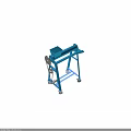 Sturdy Blue Mobile Industrial Machine with Hopper Frame and Wheels
