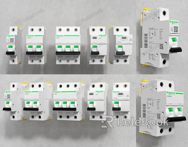 Circuit breaker Leakage protection switch Disconnector switch Power supply Electrical components model