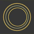 Three Shiny Gold and Silver Metal Rings Stacked as Hardware Tools Components