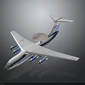 Detailed Aerospace Model Aircraft With Radar Dish For Space Monitoring Missions