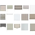 Roman Blinds In Various Styles Colors And Designs Displayed On Wall For Decoration
