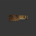 Vintage Leather Belt as Daily Accessory with Red and Gold Carved Design