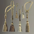 Elegant Decorative Curtain Accessories With Braided Cords And Tassel Ornaments