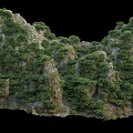 Lush Green Vegetation Covered Rocky Mountain Landscape With Natural Scenery View