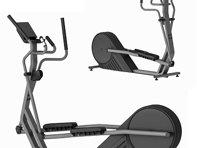 Elliptical Trainer For Home Gym Cardio Workout With Ergonomic Handles And Digital Monitor 3d model