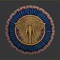 Medieval Shield Ancient Shield Defensive Weapon Ancient Shield Iron Shield Protective Shield Wooden Shield 3d model