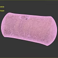 Ancient Stone Weapon With Cylindrical Shape Orange Brown Stripes And Central Hole