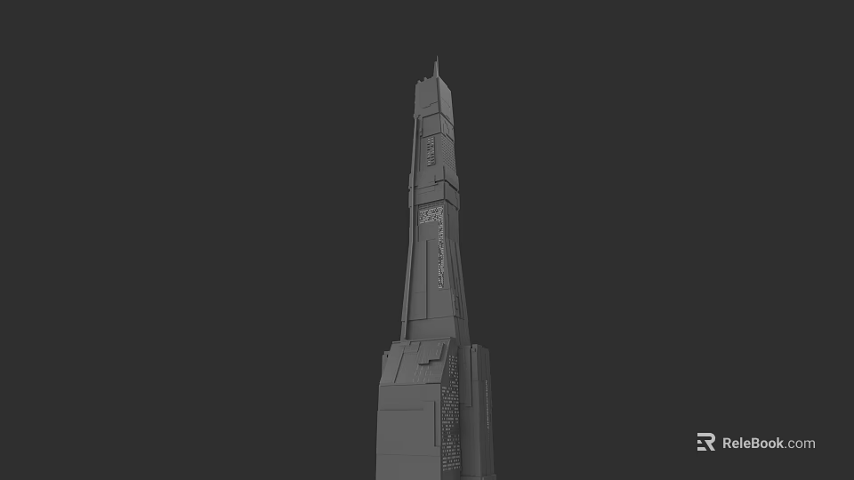 Modern Skyscraper Architecture Urban City Design With Tall Building Features 3d model 