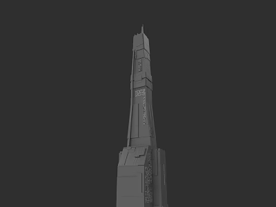 Modern Skyscraper Architecture Urban City Design With Tall Building Features 3d model