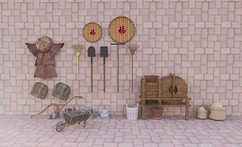 Chinese Farm Tools Farm Tools Supplies 3d model