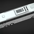 White Modern Coach Bus With Large Windows And Roof Ventilation System 3d model