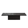 Dark Wood Coffee Table With Textured Surface And Modern Design 3d model
