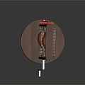 Mechanical Industrial Equipment Featuring Wooden Casing Red Components Spiral Structure And Metal Stand