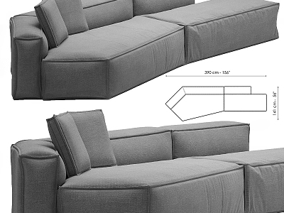 Modern Multiplayer Sofa 3d model