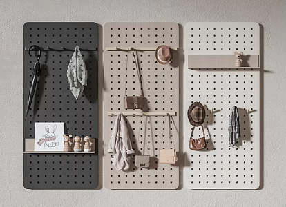 Hole Board Wall Decorative Board Wall Decorative Hanging Board Wall Decorative Pendant Coat Rack 3d model