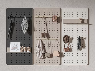 Hole Board Wall Decorative Board Wall Decorative Hanging Board Wall Decorative Pendant Coat Rack 3d model