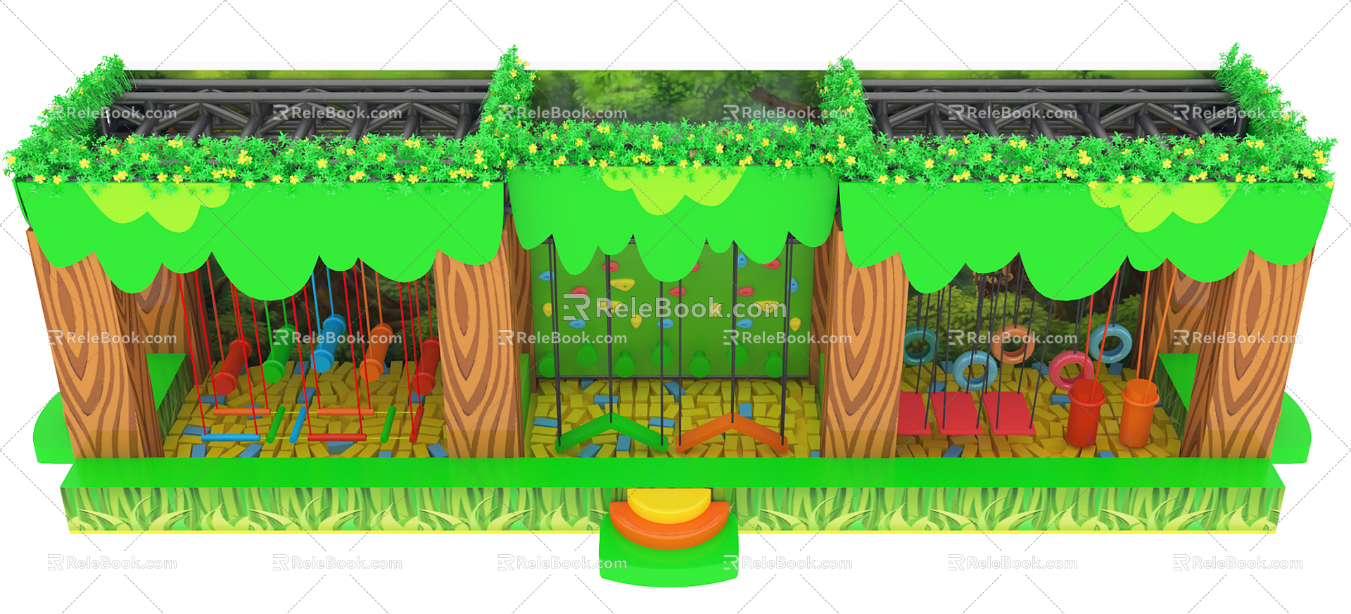 Modern Amusement Equipment Naughty Castle Expansion 3d model