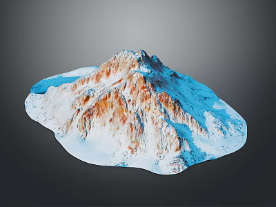Majestic Snow Mountain Landscape With Rocky Peaks And Expansive Snow Fields 3d model
