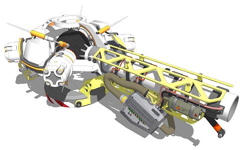 modern weapon laser cannon 3d model