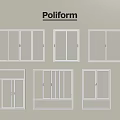 Poliform Modern Window Collection Featuring Various Panel Designs And Frames