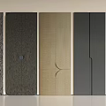 Modern Stylish Wardrobe Doors With Wood Grain Smooth Surfaces And Various Handle Designs