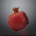Fresh Ripe Red Pomegranate Fruit With Vibrant Color And Smooth Skin