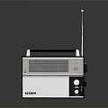 Vintage Portable Radio With Retro Design Antenna Handle And Classic Finish