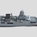 Modern Naval Warship With Advanced Radar Systems Missile Launchers And Streamlined Hull Design